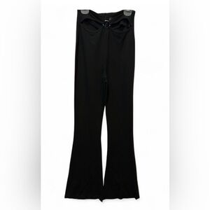 White Fox Peep Hole Black Women's Boot Cut Leggings XS